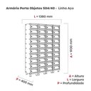 Ver imagem 3 de Armario Porta objeto 40 Portas Aço APOP 504/40 