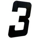 Ver imagem 1 de Número 130mm Garbo Font - Preto - Metalmidia 3