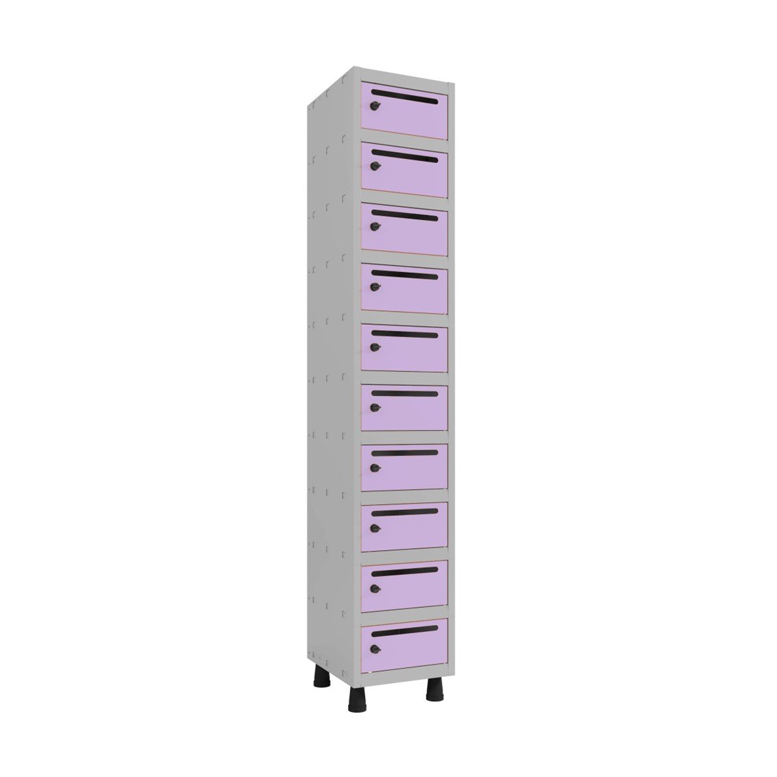 Armário Guarda Volume Locker Caixa Postal 10 Portas Aço APOP 501/10 Pandin Móveis