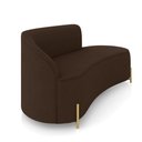 Ver imagem 6 de Sofá 3 Lugares Orgânico 180cm Pé Dourado Morgan Suede Marrom D03 - D’Rossi