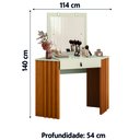 Ver imagem 3 de Penteadeira de Canto com Espelho Led Camarim Glitter 1 Gaveta Madeirado/off White Albatroz