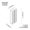 Armário Guarda Volume Locker Caixa Postal 20 Portas Aço ACPP 502/20  - 3