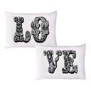 Ver imagem 1 de Jogo de Fronhas Divertidas 2pçs Kit Love Preto Vivaldi