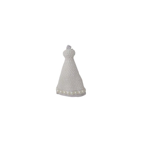 Nossa Senhora Aparecida Branca Baby 15cm com Pérolas Gesso
