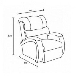 Poltrona do Papai Imperial Reclinável Veludo Chocolate - 4