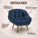 Ver imagem 5 de Kit Namoradeira e 2 Poltronas Chicago Veludo Azul Marinho Pés Palito - Pallazio