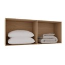 Ver imagem 5 de Armário Aéreo Modulado Essenza 4 Portas de Bater MDP-MDF Carvalho Andorra-Cinza Puro Luciane Mó