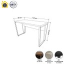 Ver imagem 2 de Mesa Escrivaninha Industrial 120cm X 60cm Mac Br Pé Metal F5 Cor:macadâmia com Branco