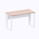Ver imagem 3 de Mesa Escrivaninha Industrial 120cm X 60cm Mac Br Pé Metal F5 Cor:macadâmia com Branco