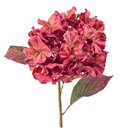 Ver imagem 2 de Buquê Hortênsia Artificial Vinho 67cm 72 Flores Decoração para Vaso e Arranjo