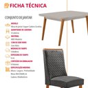 Ver imagem 7 de Mesa de Jantar Copper 120 cm Tampo MDF Vidro Canto Copo com 4 Cadeiras Carolina