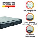 Ver imagem 4 de Colchão Casal Queen Gazin Maximus Molas Ensacadas 158x198x24cm Cinza / Branco