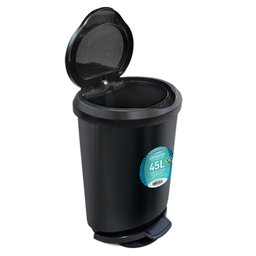 LIXEIRA CESTO DE LIXO MULTIUSO 45 LITROS EM PLASTICO RESISTENTE COM PEDAL E TAMPA ARTICULAVEL - 3