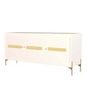 Ver imagem 3 de Balcão Buffet Paraty 167 Cm Laca Pés Metal e Palhinha Branco