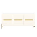 Ver imagem 2 de Balcão Buffet Paraty 167 Cm Laca Pés Metal e Palhinha Branco