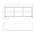 Ver imagem 4 de Balcão Buffet Paraty 167 Cm Laca Pés Metal e Palhinha Branco