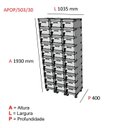 Ver imagem 3 de Armário Guarda Volume Locker Porta Objeto 30 Portas Aço APOP 503/30