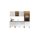 Ver imagem 1 de Cozinha Luana 260cm com Nicho para Forno/microondas - Cinmamomo/branco Aramóveis