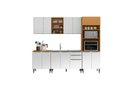 Ver imagem 1 de Cozinha Luana 260cm com Nicho para Forno/microondas - Cinmamomo/branco Aramóveis
