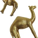 Ver imagem 3 de Escultura Dromedário Decorativa Dourada em Poliresina 25x25cm