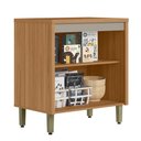 Ver imagem 3 de Balcão Arya 80cm 100% Mdf Jequitibá/gris Fosco - Sallar Home