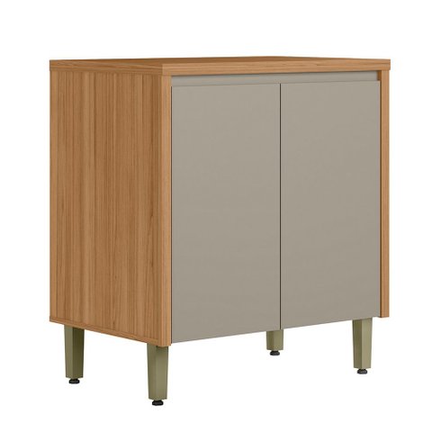 Balcão Arya 80cm 100% Mdf Jequitibá/gris Fosco - Sallar Home