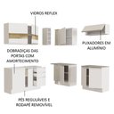 Ver imagem 5 de Armário de Cozinha Completa de Canto 349cm Branco Glamy Madesa 01