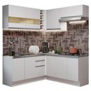 Ver imagem 3 de Armário de Cozinha Completa de Canto 349cm Branco Glamy Madesa 01