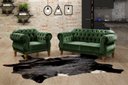 Ver imagem 2 de Kit Namoradeira Duquesa Chesterfield 2 Lugares + 1 Poltrona - Veludo Verde