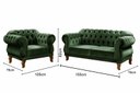 Ver imagem 3 de Kit Namoradeira Duquesa Chesterfield 2 Lugares + 1 Poltrona - Veludo Verde
