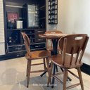 Ver imagem 3 de Cj Mesa Madeira Azulejo 60cm - Bistrô Fixa 78cm + 3 Cadeiras 43 - Natural - Anos Dourados