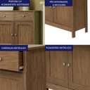 Ver imagem 3 de Balcao Buffet 4 Portas 4 Gavetas 154 Cm R626 Diamond Dtall
