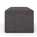 Ver imagem 7 de Calçadeira Recamier Baú Para Cama Box Solteiro Dália 100x50 Cm W01 Linho Cinza Escuro - Lyam