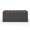 Ver imagem 6 de Calçadeira Recamier Baú Para Cama Box Solteiro Dália 100x50 Cm W01 Linho Cinza Escuro - Lyam