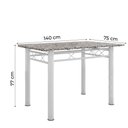 Ver imagem 3 de Conjunto de Mesa Sala de Jantar Leia com 6 Cadeiras Tubular Granito 1,40m Artefamol Branco Flor
