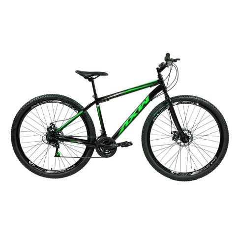 Bicicleta Axw Aço Aro 29 Freios a Disco 21v Verde
