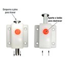 Ver imagem 6 de Trava Plástica com Pistão Fecho P/ Móveis Portas Janelas 2un