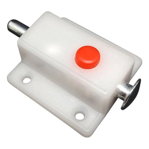 Trava Plástica com Pistão Fecho P/ Móveis Portas Janelas 2un