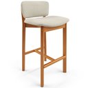 Ver imagem 6 de Kit 2 Banqueta Alta para Cozinha Sala de Jantar Bar Dara Linho Champagne