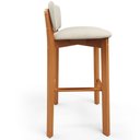 Ver mais imagens de Kit 2 Banqueta Alta para Cozinha Sala de Jantar Bar Dara Linho Champagne