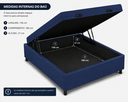 Ver imagem 2 de Base Box Baú Casal 138x188 Suede Azul