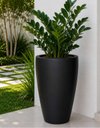 Ver imagem 2 de Vaso de Fibra de Vidro Roma m 70cm Brilhantes e Foscos Decorativo Preto Fosco