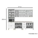 Ver imagem 5 de Cozinha Modulada Americana 7 Peças 2 Aéreos + 2 Balcões + 1 Paneleiro + 2 Complementos com Pés