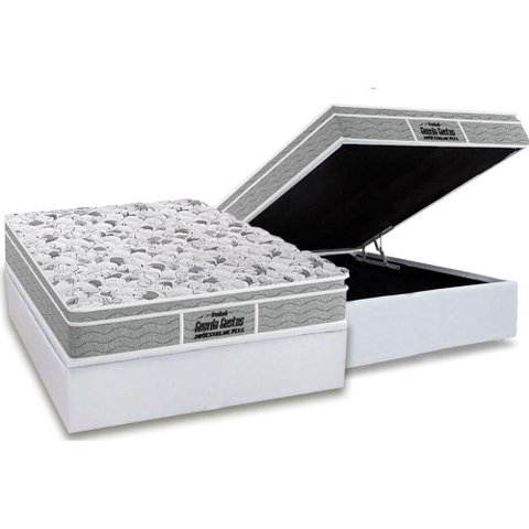 Cama Box Baú Casal: Colchão Ortopédico Probel D45 / EP Guarda Costas PróExtreme Plus + Base CRC