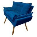 Ver imagem 2 de Poltrona Namoradeira Mariana Suede Azul Royal