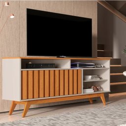 Rack Ripado para Tv até 55 Polegadas Off White Nature Turin - 2