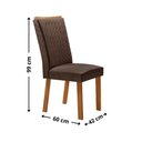 Ver imagem 5 de Conjunto 2 Cadeiras Lisa Estrutura MDF Veludo Marrom Naturalle Moderna 60cm