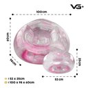 Ver imagem 5 de Poltrona Inflável Lazy Lounge Glitter com Puff Vg Plus Rosa