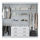 Ver imagem 4 de Guarda Roupa Casal Com Espelho 8 Portas 6 Gavetas Liverpool Branco - Santos Andirá