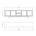 Ver imagem 5 de Balcão Buffet Ricco 273 Cm 4 Pts 2 Gavetas Laca com Palhinha Off White
